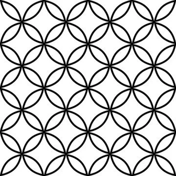 Geometric seamless pattern in black and white, modern minimal background Stock Illustration