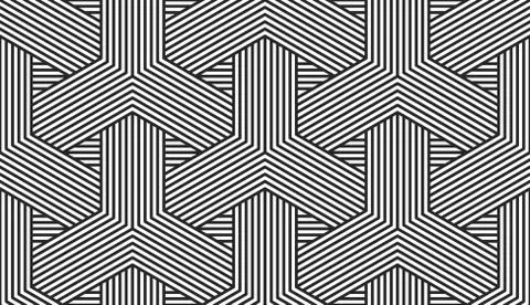 Geometric seamless pattern. Black and white striped texture. Illustrazione stock