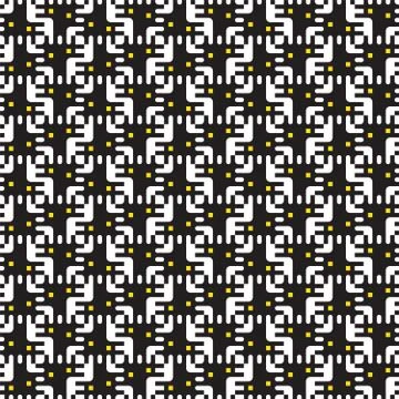 Geometric seamless pattern black and white of squares. Vector. Stock Illustration