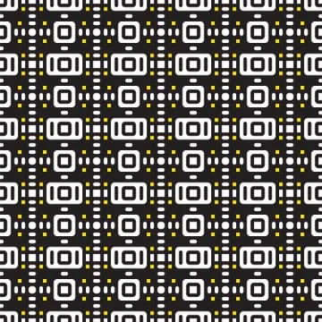 Geometric seamless pattern black and white of squares. Vector. Stock Illustration