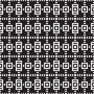 Geometric seamless pattern black and white of squares. Vector. Stock Illustration