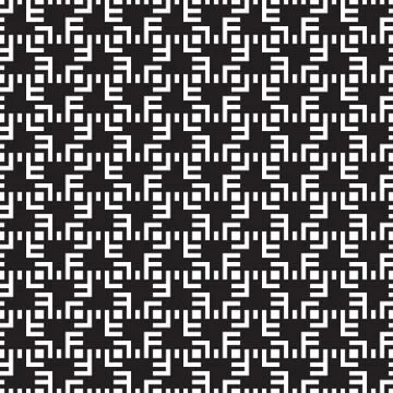 Geometric seamless pattern black and white of squares. Vector. Stock Illustration