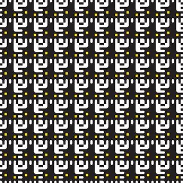 Geometric seamless pattern black and white of squares. Vector. Stock Illustration