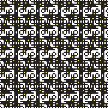 Geometric seamless pattern black and white of squares. Vector. Stockillustratie