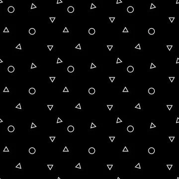 Geometric Seamless  pattern with black and white. Form a triangle, a line, a  Stock Illustration