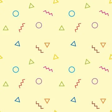 Geometric Seamless  pattern with black and white. Form a triangle, a line, a  Stock Illustration