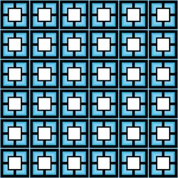 Geometric seamless pattern black and blue lattice with squares Stock Illustration