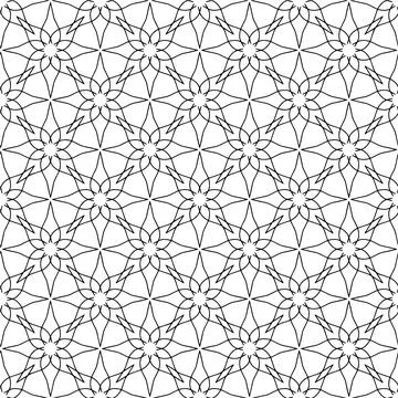 Geometric seamless pattern black and white Stock Illustration