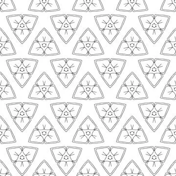 Geometric seamless pattern black and white Stock Illustration