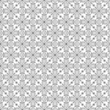 Geometric seamless pattern black and white Stock Illustration