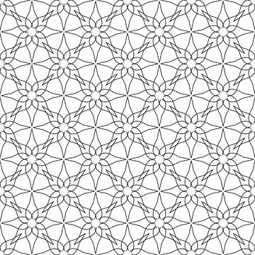 Geometric seamless pattern black and white Stock Illustration