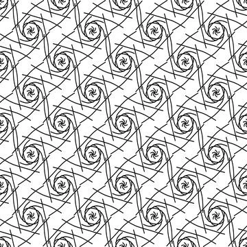 Geometric seamless pattern black and white Stock Illustration