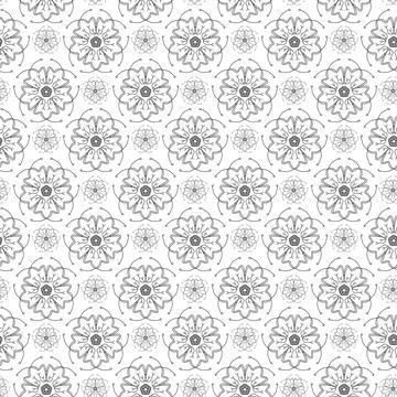 Geometric seamless pattern black and white Stock Illustration