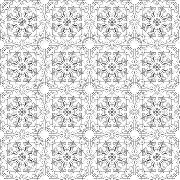 Geometric seamless pattern black and white Stock Illustration