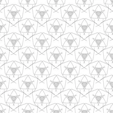 Geometric seamless pattern black and white Stock Illustration