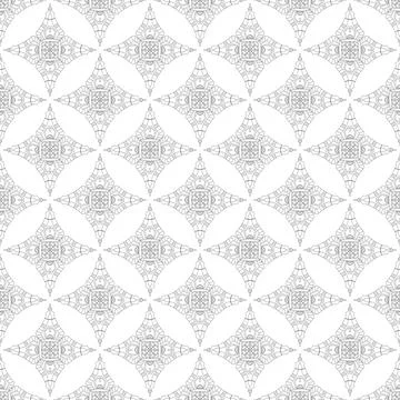 Geometric seamless pattern black and white Stock Illustration