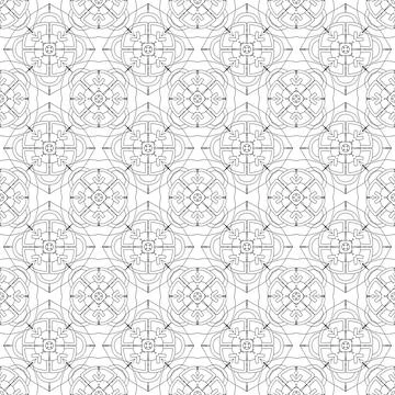 Geometric seamless pattern black and white Stock Illustration