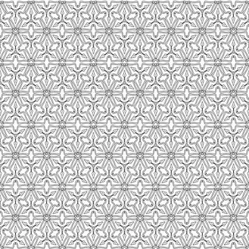 Geometric seamless pattern black and white Stock Illustration