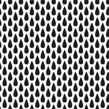 Geometric seamless pattern black drops for design Stock Illustration