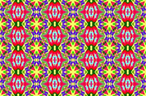 Geometric seamless pattern in a bright colors Stock Illustration