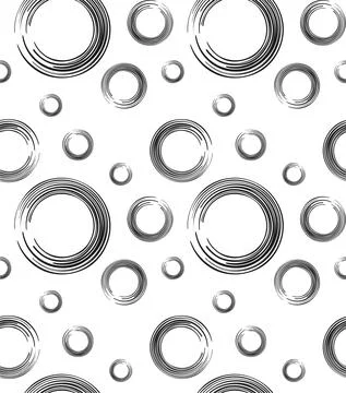 Geometric seamless pattern with circles. Stock Illustration