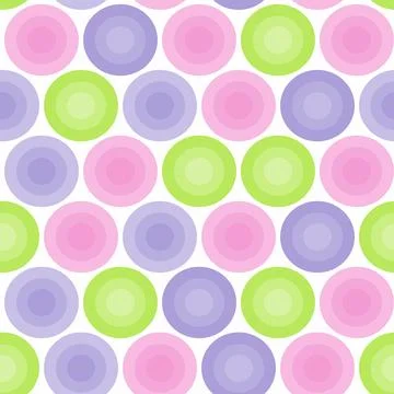 Geometric seamless pattern with circles. Illustrazione stock