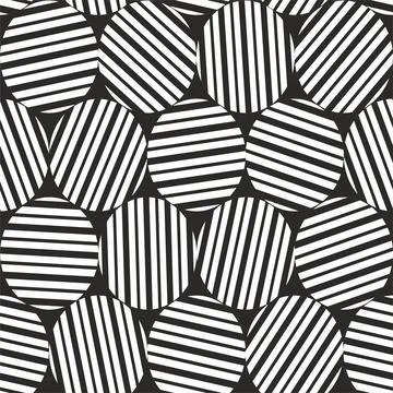 Geometric seamless pattern with circles. Illustrazione stock