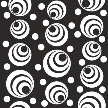 Geometric seamless pattern with circles. Illustrazione stock
