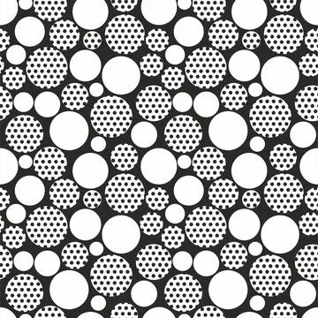 Geometric seamless pattern with circles. Stock Illustration