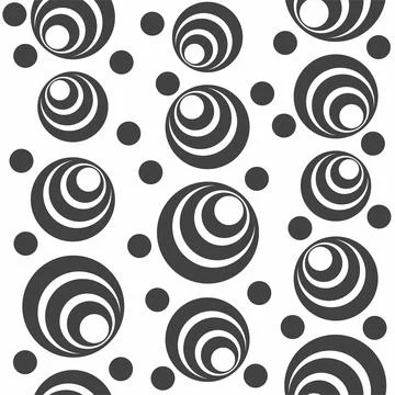 Geometric seamless pattern with circles. Stock Illustration
