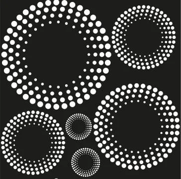 Geometric seamless pattern with circles, stripes, dots. Pattern for fashion a Stock Illustration