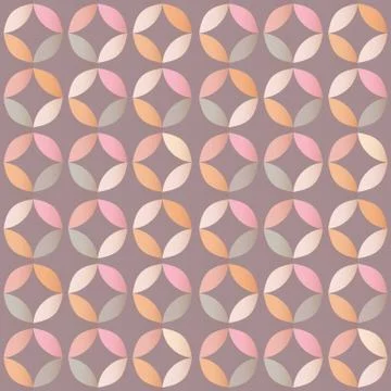 Geometric seamless pattern with colorful circles in retro design Stock Illustration