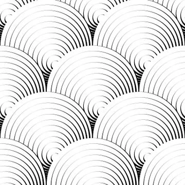 Geometric seamless pattern with concentric circles, rings 스톡 일러스트
