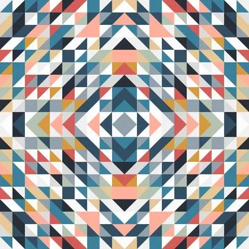 Geometric seamless pattern. Cool colorful trendy design Stock Illustration