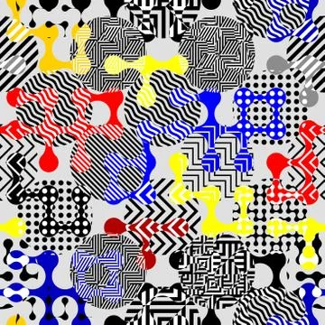 Geometric seamless pattern of a cubes in low poly style. Illustrazione stock