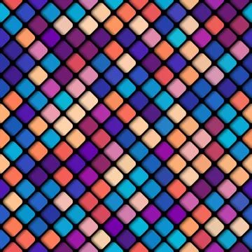 Geometric seamless pattern of a cubes in low poly style. Stock Illustration