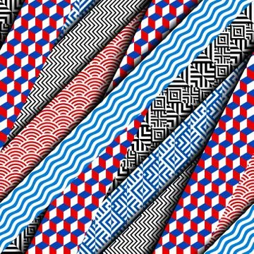 Geometric seamless pattern of a cubes in low poly style. Illustrazione stock