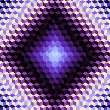 Geometric seamless pattern of a cubes in low poly style. Illustrazione stock