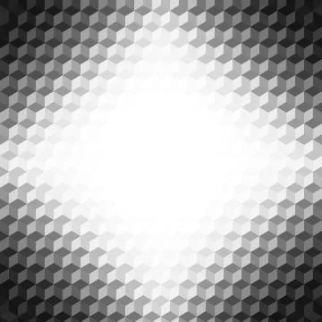 Geometric seamless pattern of a cubes in low poly style. Stock Illustration