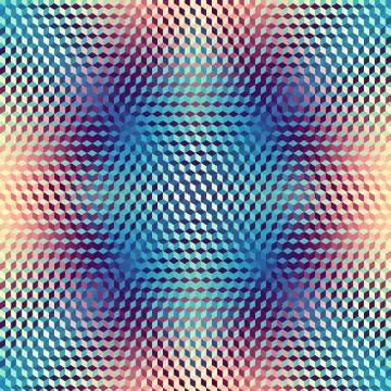 Geometric seamless pattern of a cubes in low poly style. Stock Illustration