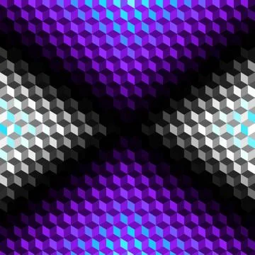 Geometric seamless pattern of a cubes in low poly style. Stock Illustration