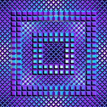 Geometric seamless pattern of a cubes in low poly style. Illustrazione stock