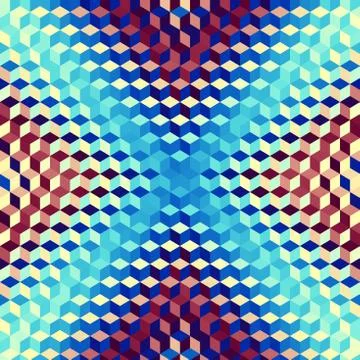 Geometric seamless pattern of a cubes in low poly style. Illustrazione stock