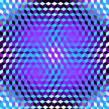 Geometric seamless pattern of a cubes in low poly style. Illustrazione stock