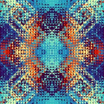 Geometric seamless pattern of a cubes in low poly style. Illustrazione stock