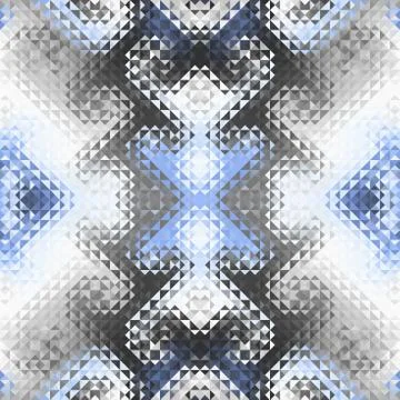 Geometric seamless pattern of a cubes in low poly style. Stock Illustration