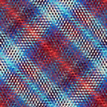 Geometric seamless pattern of a cubes in low poly style. Stock Illustration