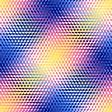 Geometric seamless pattern of a cubes in low poly style. Illustrazione stock