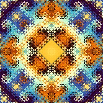 Geometric seamless pattern of a cubes in low poly style. Illustrazione stock