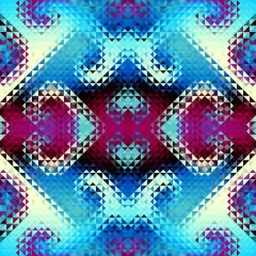 Geometric seamless pattern of a cubes in low poly style. Illustrazione stock